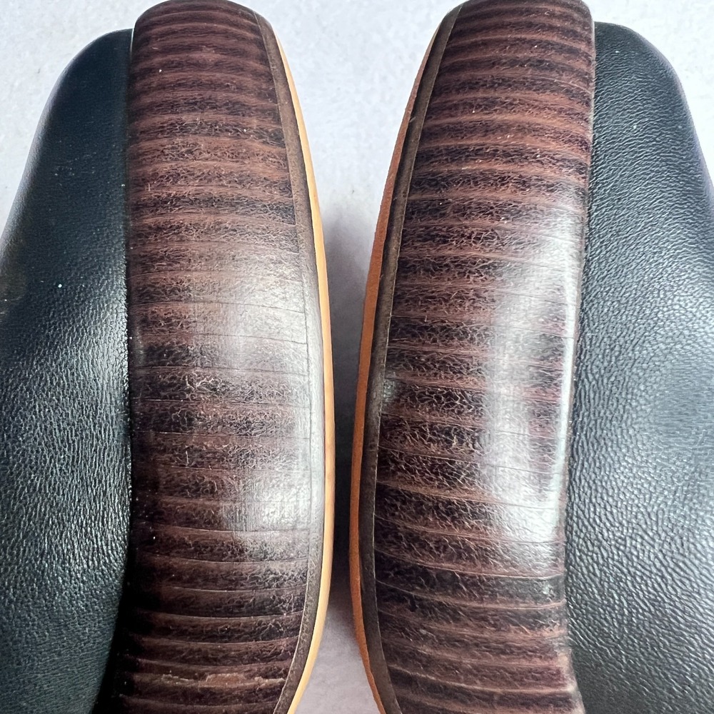 Vince Navina Women's Black Leather Platform Clog Heels Size 8.5‎ - Picture 11 of 16